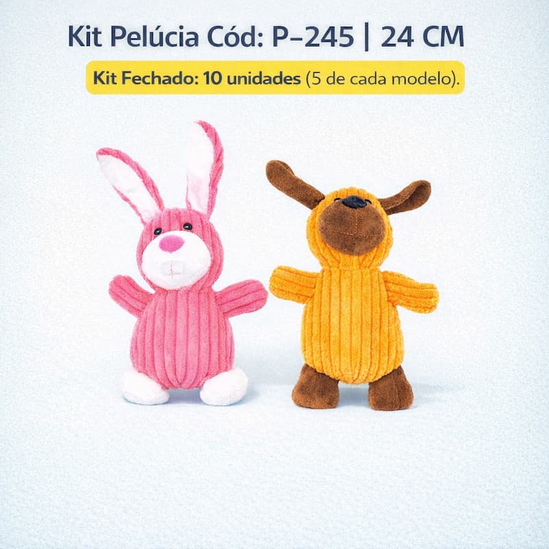 Kit Pelúcia Coelho e Alce P-245