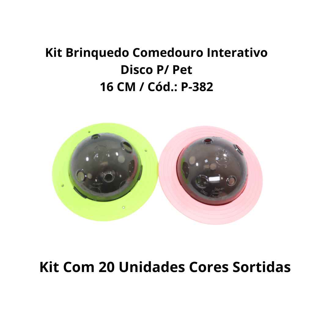 Kit Brinquedo Comedouro Interativo Disco P/ Pet 16 CM P-382