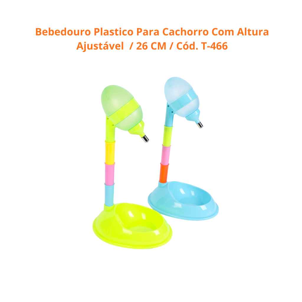 Bebedouro Plástico para Cachorro com Altura Ajustável 26 CM T-466