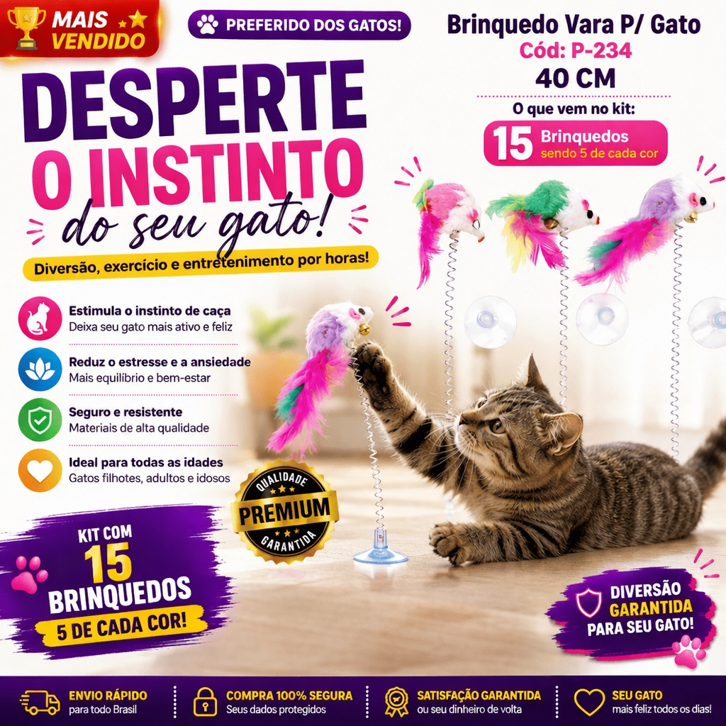 Kit Brinquedo para Gato P-234