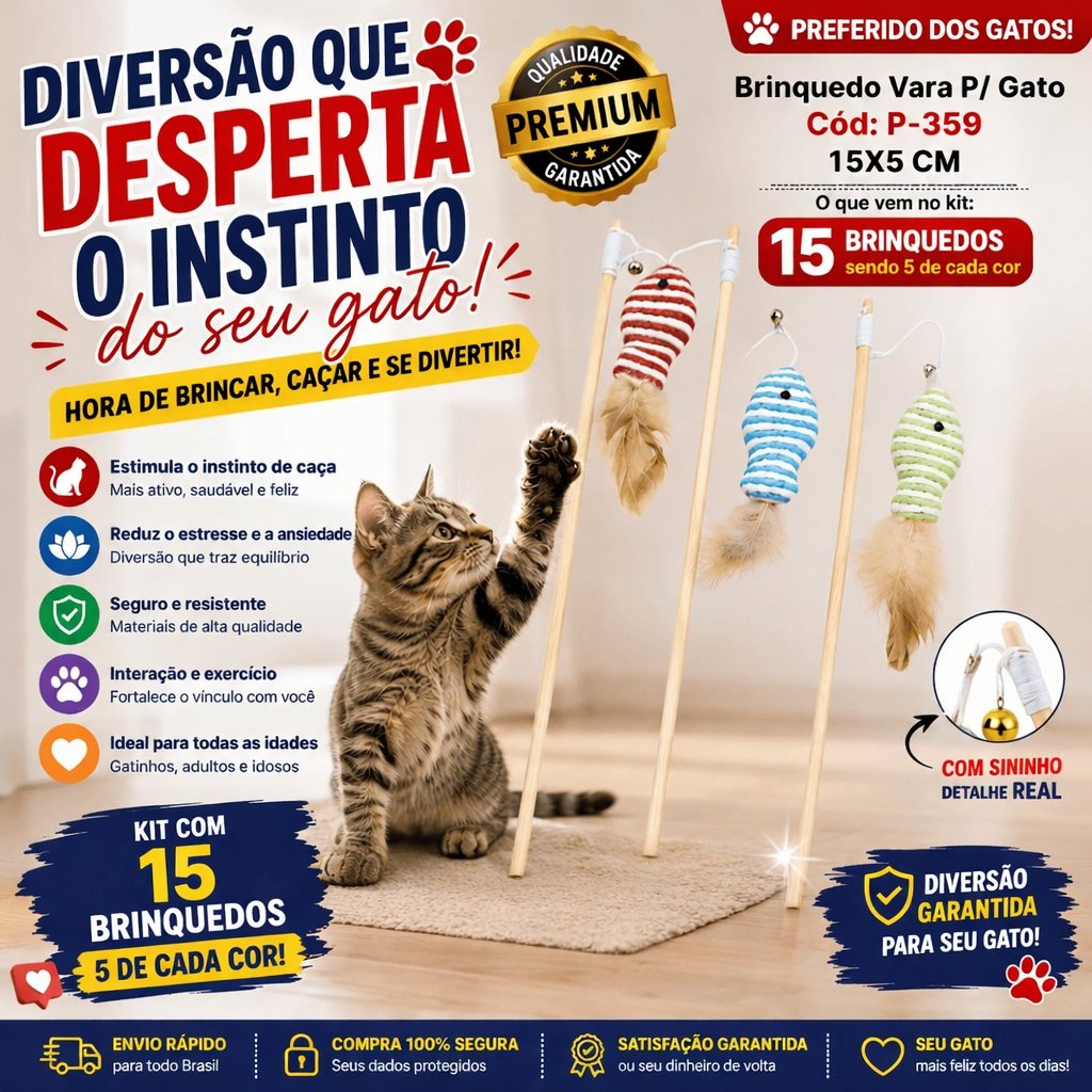 Kit Brinquedo para Gato P-359