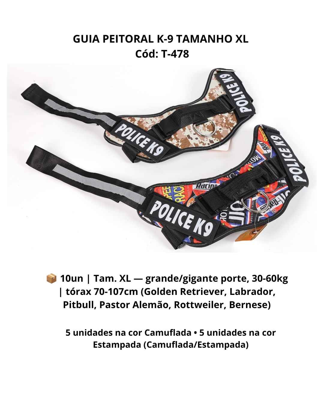 Guia Peitoral K-9 T-478